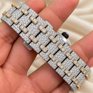 Reloj Cronógrafo Iced de Raj Gems para Hombre, Acero Inoxidable, Cristal de Zafiro, Analógico, 41 mm, Reloj de Lujo de Moda, Cuarzo, Botón de Fecha Oculta - Product Image 4