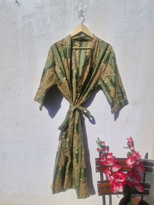 Robe Kimono en Coton Imprimé Tigre pour Femme, Cache-maillot de Plage Léger, Peignoir Décontracté, Robe Cache-cœur - Product Image 2