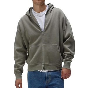 Custom <b>Men's</b> Autumn Regular Fit Pullover Hooded Jacket Vintage Hoodie Heavyweight 100% Polyester Spandex Fleece Fabric Solid - Product Image 2