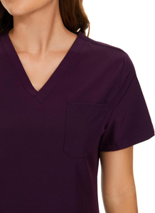 High Quality Comfortable Knitted Polyester/Cotton Quick Dry Breathable <b>Scrub</b> <b>Sets</b> for Nurses Clinics Women's Medical Uniforms - Product Image 4