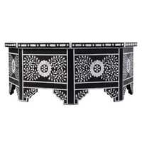 Table console Belladec en os incrusté avec tiroir, fabrication artisanale, pieds modernes, design écologique, léger et durable, meubles pour la maison
