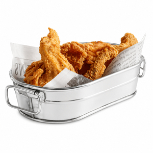 Seau de service galvanisé en gros, mini seau à glace en métal avec poignées, panier à frites, poulet frit et snacks de style vintage pour hôtel - Product Image 4