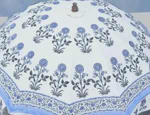 Sombrilla Plegable Moderna de Algodón para Exteriores, Parasol Decorativo para Fiestas con Estampado Indio, para Jardín, Protección Solar, Hecha a Mano (No se Apto para Máquinas) - Product Image 4