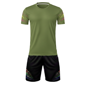 Conjunto Vibrante para Partido de Fútbol, 100% Poliéster, Corte Automatizado, Color Degradado, Camiseta de Fútbol de Manga Corta, Pantalones Cortos con Cordón - Product Image 6