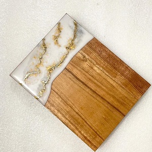 Planche à fromage en bois et résine de style américain avec couteau à fromage en acier inoxydable, écologique et compatible lave-vaisselle - Product Image 6