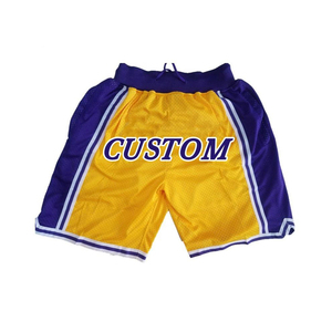 Shorts de basketball en mesh pour hommes, unis, décontractés, imprimés, avec poches, style streetwear hip-hop, grandes tailles, séchage rapide, respirants, coupe décontractée - Product Image 1
