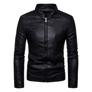 Veste en cuir véritable d'hiver chaud de luxe pour hommes de haute qualité Style décontracté grande taille avec col montant expédition aérienne pour les motards - Product Image 1