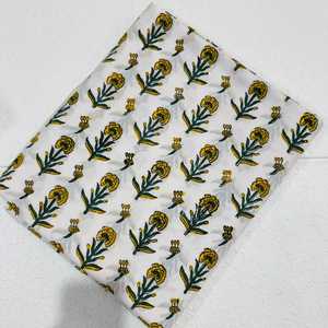 Tela de Algodón Popelina Floral con Estampado a Mano, 53/54 Pulgadas, Blanca, Roja, Azul, Botánica, Transpirable, Textil para el Hogar, Hilo Peinado Tejido - Product Image 2