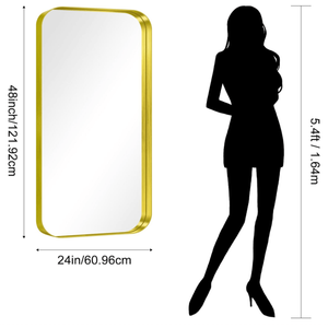 Specchio da Bagno Rettangolare da Parete in Vetro Temperato con Funzioni Antiappannamento e Antigraffio - Product Image 2