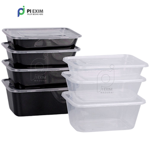 Conteneurs de stockage des aliments sans BPA recyclables à emporter en plastique de qualité avec couvercles passe au micro-ondes pour les importateurs mondiaux - Product Image 3