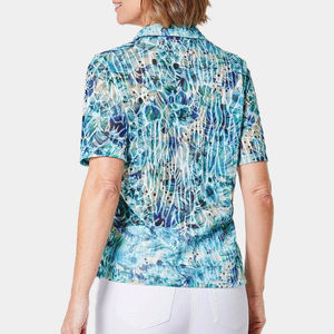 Best Style Eco-Friendly <b>Women's</b> Half Sleeve <b>Polo</b> <b>Shirts</b> Breathable Print Bulk Quantity Best Sublimation Bulk Quantity - Product Image 2