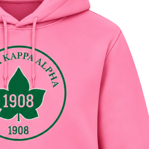   Sudadera con Capucha Rosa Premium para Mujer con Bordado de Hiedra Verde, Forro Polar Suave, Bolsillo Canguro, Estilo Casual - Product Image 4