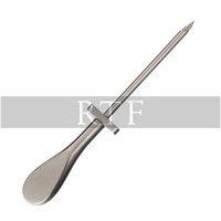 Cannule trocar vétérinaire fine brute (Argent Or) en acier inoxydable, instrument chirurgical pour l'élevage de moutons/chèvres/bovins, différentes tailles