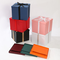 Boîte cadeau magnétique pliable personnalisée en gros avec estampage à chaud et logo en relief pour vêtements et cadeaux