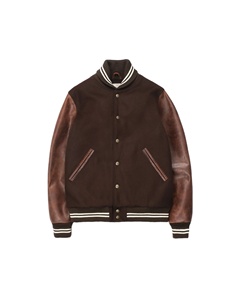 Blouson universitaire d'hiver pour homme, personnalisé en usine, avec broderie, style Letterman et Bomber - Product Image 1
