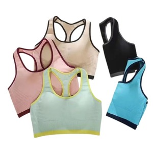Girls' Yoli Dot Pattern <b>Cross</b> Back Sports Bra Crop <b>Top</b> Set Comfortable Spandex/Nylon Zero Steel Ring Removable Chest Pad - Product Image 5