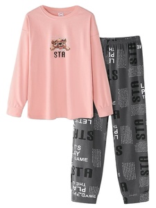 Bộ đồ ngủ nữ mềm mại, thoáng khí, in hình anime động vật, tay dài, giá sỉ, dùng trong nhà, bán chạy mùa hè - Product Image 4