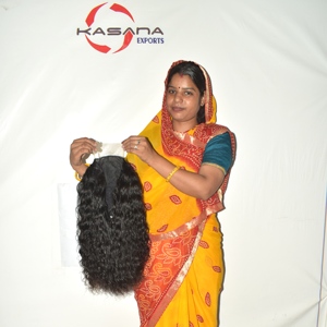 Peluca con Cierre de Encaje 77, Cabello Remy Indio 100%, Aspecto Natural, Sin Pegamento, Pre-Desplumada, Fácil de Aplicar, Encaje Indetectable, Peluca Premium de 450g - Product Image 5