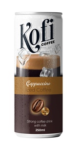 เครื่องดื่มกาแฟสำเร็จรูปขนาด250มล. บรรจุภัณฑ์ดีไซน์แบบไม่มีสินค้าตัวอย่างยี่ห้อ kofi มีน้ำหนัก flavour - Product Image 6