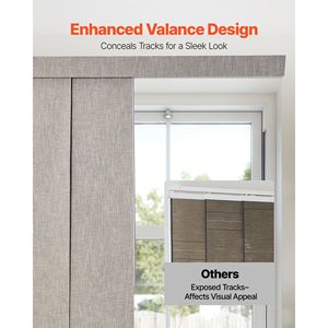 Tende Verticali Oscuranti su Binario, Estendibili da 45,8 a 86 Pollici di Larghezza, Tagliabili, 96 Pollici di Altezza, Tende a Pannello e Divisorio per Ambienti - Product Image 4