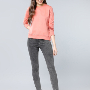 Sweat-shirt à capuche imprimé color block pour femme, 100 % coton, coupe oversize, épaules tombantes, vêtement d'hiver, logo personnalisé, vente en gros - Product Image 3