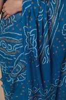 Sari indien en georgette pure, élégant pour les mariages et les fêtes