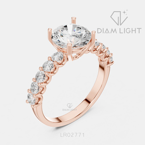 Bague de fiançailles en or blanc 14 carats avec diamant de laboratoire rond de 1,87 carat, certifiée IGI, bijoux fins pour femmes, cadeau - Product Image 4