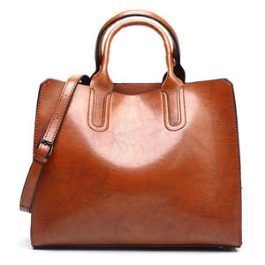 กระเป๋าถือหนังดีไซน์ใหม่สำหรับผู้หญิง / กระเป๋าสะพายไหล่และกระเป๋าถือสีพื้นสำหรับผู้หญิง กระเป๋าแฟชั่น - Product Image 2