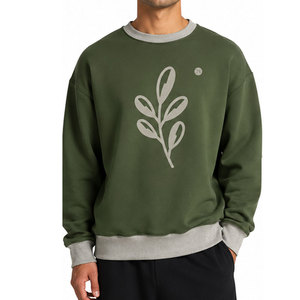 Nouvelle arrivée : sweat-shirt homme en coton mélangé molletonné, coupe ample et confortable, avec poignets côtelés, idéal pour un usage quotidien. - Product Image 1