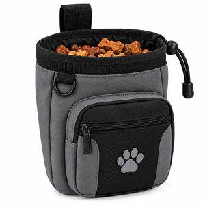 Sac de dressage portable pour chiens avec poche zippée, cordon de serrage réglable, porte-collations pour animaux de compagnie pour la promenade, la formation et l'utilisation en extérieur - Product Image 6