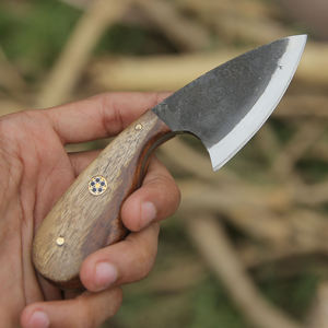 Couteau de combat, de chasse et de camping EDC de qualité industrielle, à lame fixe forgée en acier Damas, fait main, avec manche en bois et étui – Offre Spéciale OEM - Product Image 3