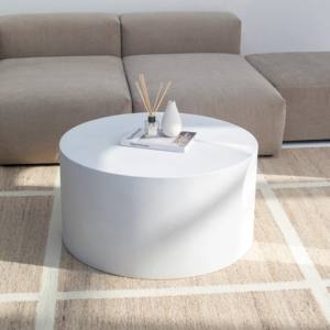 Vandana Astra lunaris โต๊ะกาแฟคอนกรีตสีขาวสำหรับตกแต่งห้องนั่งเล่นที่ทันสมัย - Product Image 5