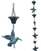 Chaîne de pluie décorative Ambience Lifestyle pour jardin et patio – Gouttière en fer haut de gamme – Chaîne de pluie décorative en métal