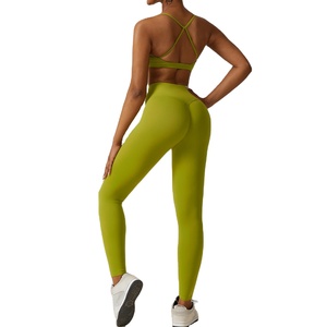 Buy Active Wear 4 Pieces Sports Bra Top <b>Yoga</b> <b>Jacket</b> Workout Sets for Women Sportswear Fitness Set 2025 - Product Image 6