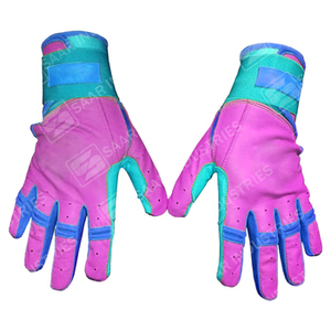 Guantes de Bateo de Béisbol Profesionales de Cuero Ajustables de Alta Resistencia SAAR INDUSTRIES con Cierre de Velcro Ecológicos para Mano Derecha e Izquierda - Product Image 3