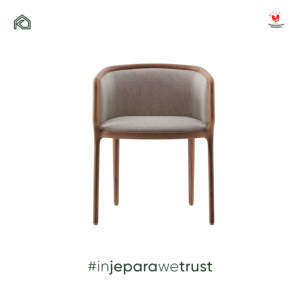 Chaise de salle à manger en teck massif, faite à la main, durable et moderne, fauteuil rembourré, style scandinave Japandi, écologique, pour hôtel - Product Image 3
