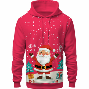 Sudadera unisex con capucha de Papá Noel, suave, para la temporada navideña, disponible en todos los colores. - Product Image 4