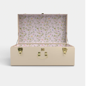 Pink Metal <b>Storage</b> Trunk Box Rectangular With Handles Stacking Design Classic Style For Sundries Home Decor - Product Image 6