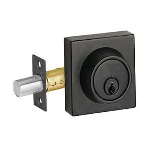 Single Cylinder Deadbolt Lock <b>Square</b> <b>Keyed</b> 1 Side Full Metal Fits Standard Size Interior & Exterior Doors - Product Image 3