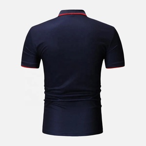 Chemise décontractée pour homme en polyester/coton tricoté gris foncé, écologique, à manches courtes, couleur unie, boutonnée, coupe classique - Product Image 3