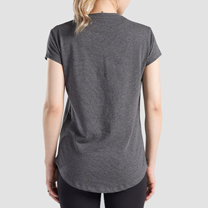 Venta Directa de Fábrica, Camisetas Básicas de Manga Corta para Mujer, Top Corto, Camisetas Deportivas con Cuello Redondo - Product Image 6