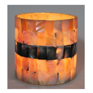 Porte-bougie en verre mosaïque fait main IHA, design unique, décoration d'éclairage de table, salon, hôtel, occasions de Noël - Product Image 1