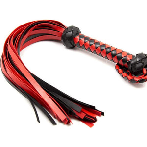 Leather Flogger Premium Leather Strips Flexible Design Strong <b>Grip</b> Handle Leather Flogger Easy <b>Control</b> - Product Image 1