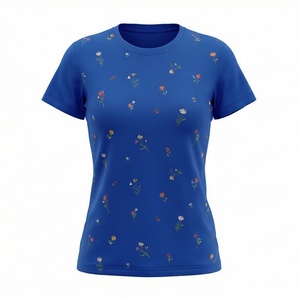 เสื้อยืดผู้หญิงสไตล์ลำลองคุณภาพดีที่สุด ผ้าโพลีเอสเตอร์ สีพื้น ระบายอากาศได้ดี แขนสั้น ผ้าซาติน ใส่ได้ทุกฤดู รับสั่งทำสีตามต้องการ - Product Image 1