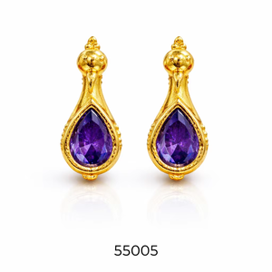 ต่างหูแบบติดหูชุบทองประดับเพชร CZ จาก MOLL JEWELLERS ขายส่ง เครื่องประดับผู้หญิงสไตล์มินิมอลทันสมัย พร้อมใบรับรองจากผู้เชี่ยวชาญบุคคลที่สาม - Product Image 1