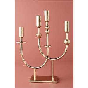 Élégant Porte-Bougie en Métal Doré Antique avec Nœud Papillon, Support de Bougie Vintage en Ruban Doré pour Mariage, Noël, Décoration Intérieure - Product Image 2