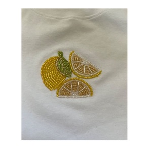 เสื้อยืดปักลายลูกปัดสองด้านเคลื่อนย้ายได้มีสไตล์หรูหราขนาดผลิตด้วยมือ - Product Image 1