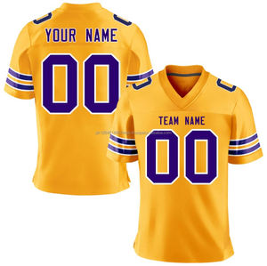 Maillots de football américain imprimés, t-shirts à manches courtes, vêtements de sport d'équipe de haute qualité pour hommes, protection UV 100% - Product Image 3