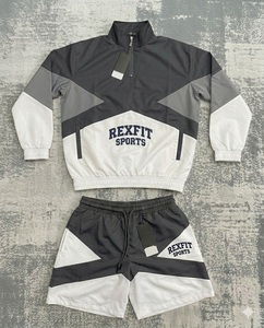 Ensemble de survêtement d'été pour hommes Rexfit Sports, veste coupe-vent et pantalon de haute qualité, vente en gros - Product Image 6