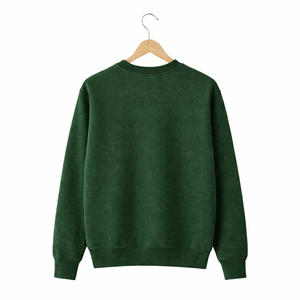 Custom Men's <b>Fleece</b> Sweatshirt Crew Neck Pullover Plain Cotton Sweatshirt for Printing Logo OEM ODM Bulk Supply - Product Image 3